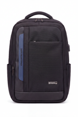Men's Tomato Store Tech Travel Backpack Dual-Zip Compartments Front Utility Pocket USB Port Detail