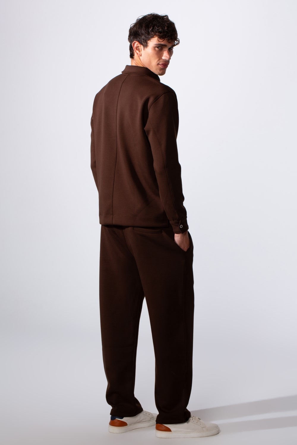 Men's Daily Wear Oversized Melton Two-Piece Outfit Set