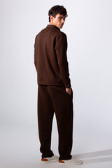 Men's Daily Wear Oversized Melton Two-Piece Outfit Set