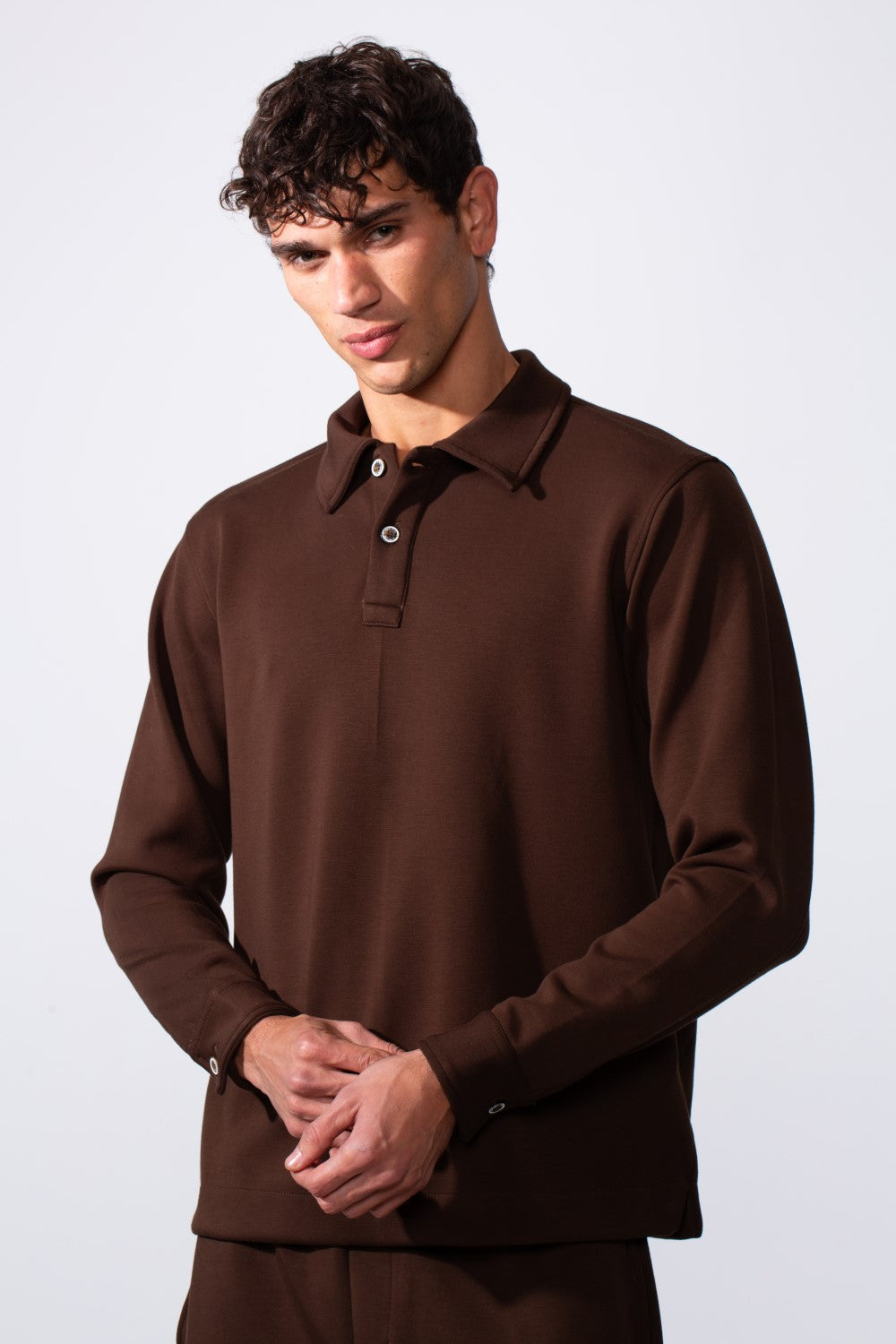 Men's Daily Wear Oversized Melton Two-Piece Outfit Set