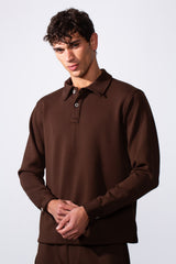 Men's Daily Wear Oversized Melton Two-Piece Outfit Set