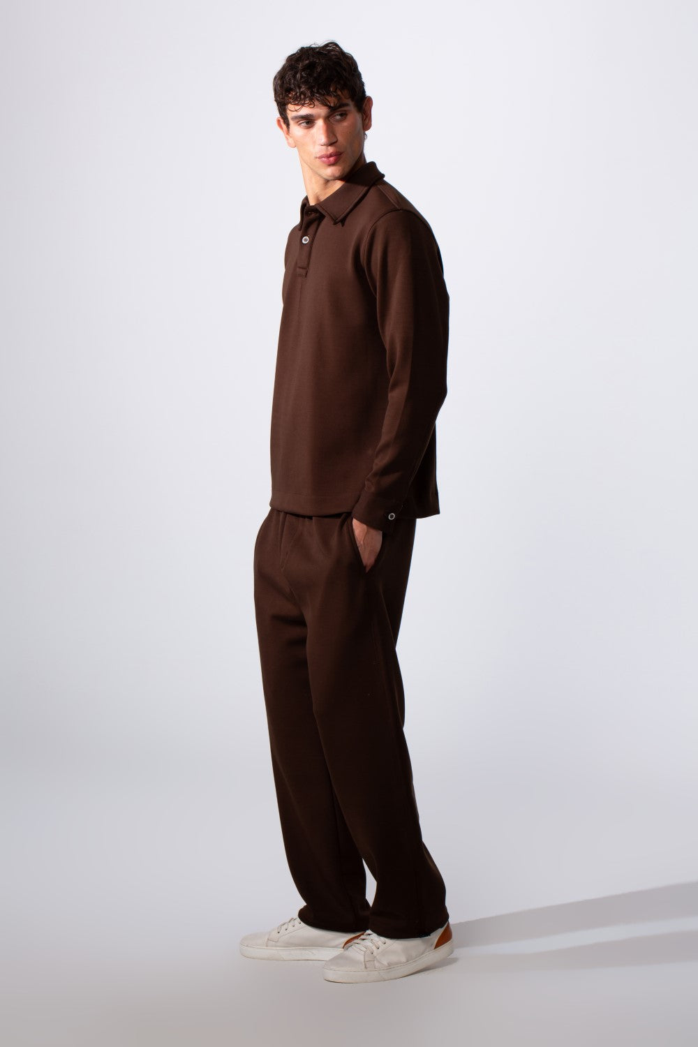 Men's Daily Wear Oversized Melton Two-Piece Outfit Set