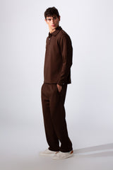 Men's Daily Wear Oversized Melton Two-Piece Outfit Set