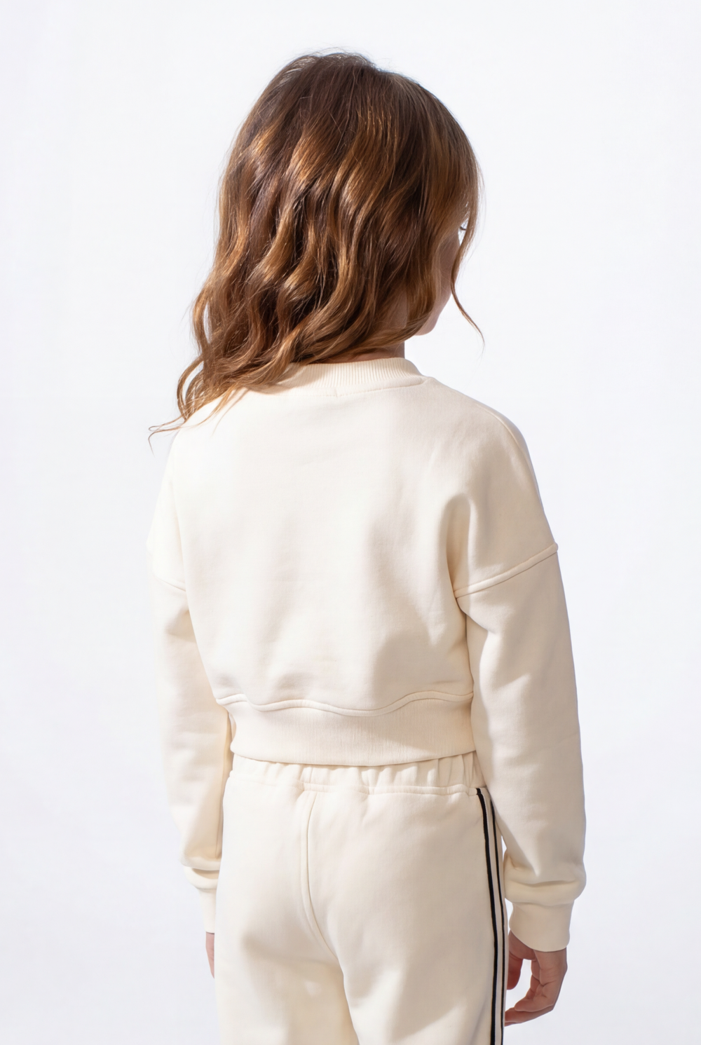 Girl’s Co-Ord Set Bomber Style Full Front Zip Ribbed Contrast Side Piping Outfit