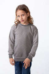 Girl's Tomato Store Sweatshirt Star Outline Front Detail