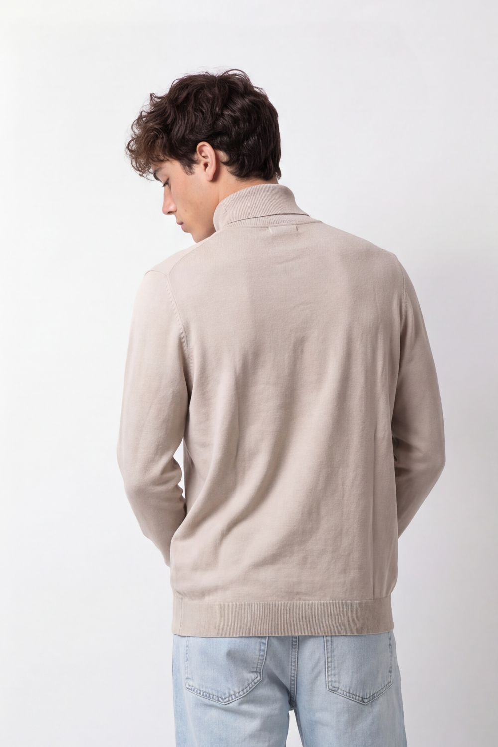 Men's Tomato Store Winter Fine Knit Pullover High Collar Design