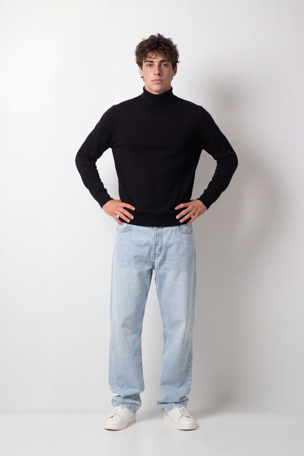 Men's Tomato Store Winter Fine Knit Pullover High Collar Design