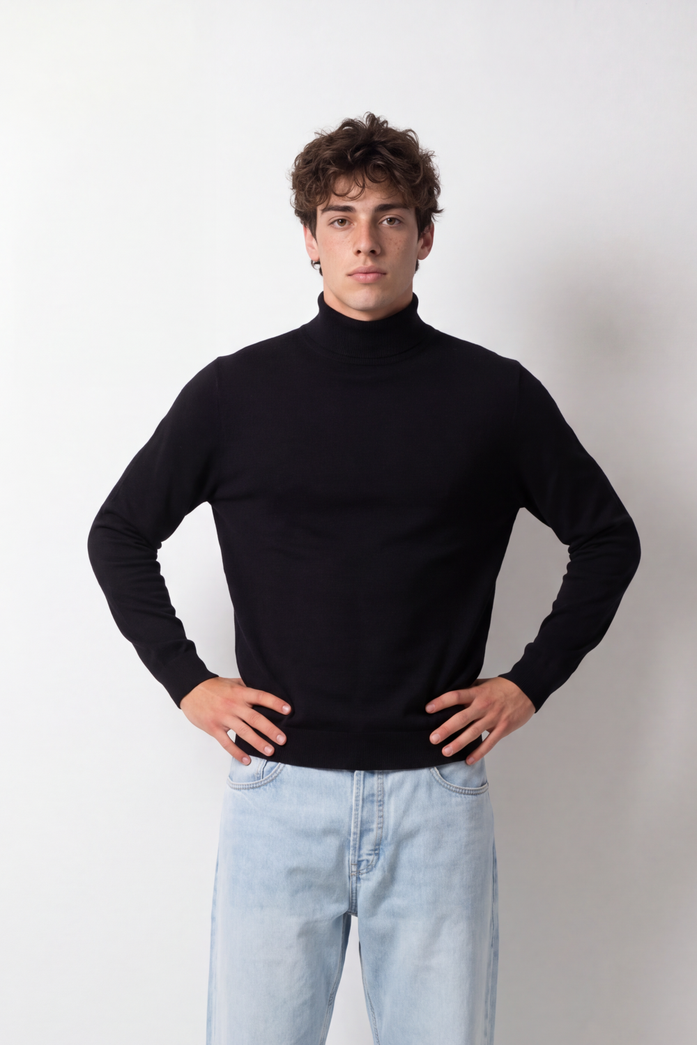 Men's Tomato Store Winter Fine Knit Pullover High Collar Design