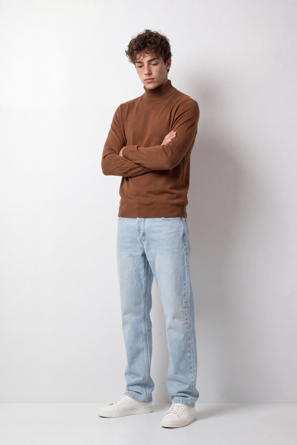 Men's Tomato Store Winter Fine Knit Pullover High Collar Design