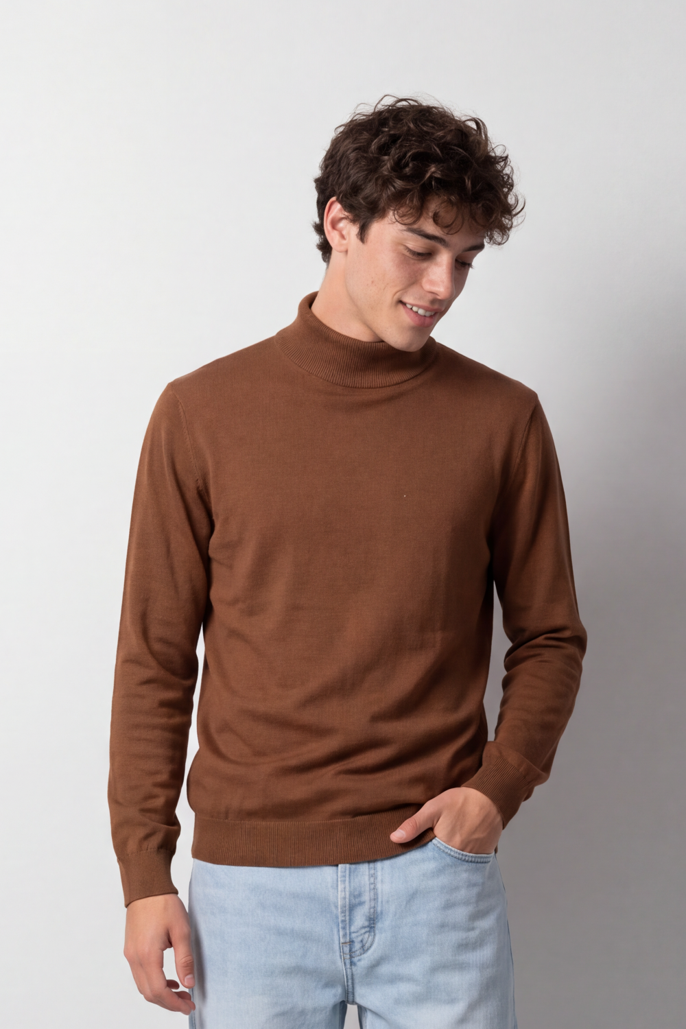 Men's Tomato Store Winter Fine Knit Pullover High Collar Design