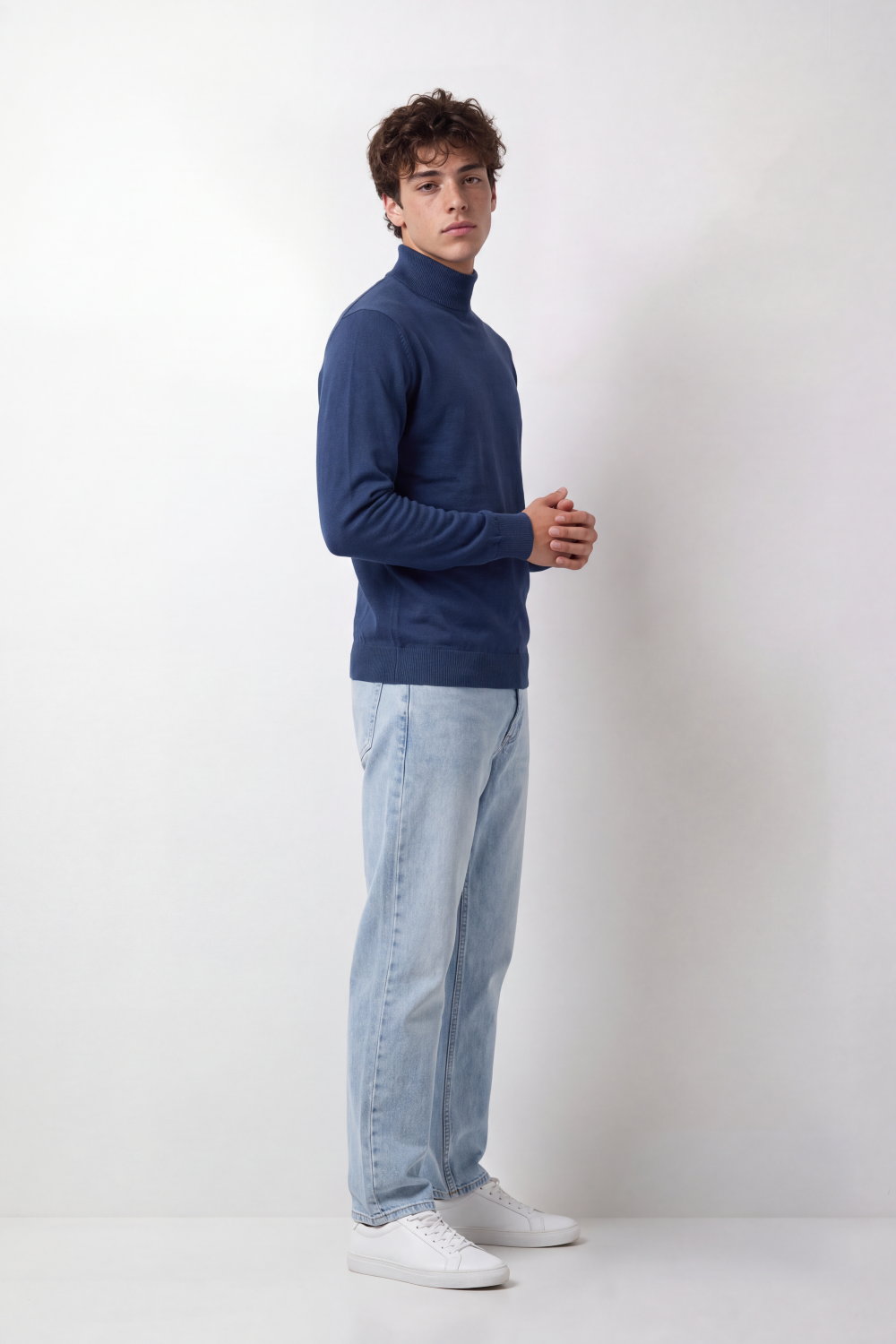 Men's Tomato Store Winter Fine Knit Pullover High Collar Design