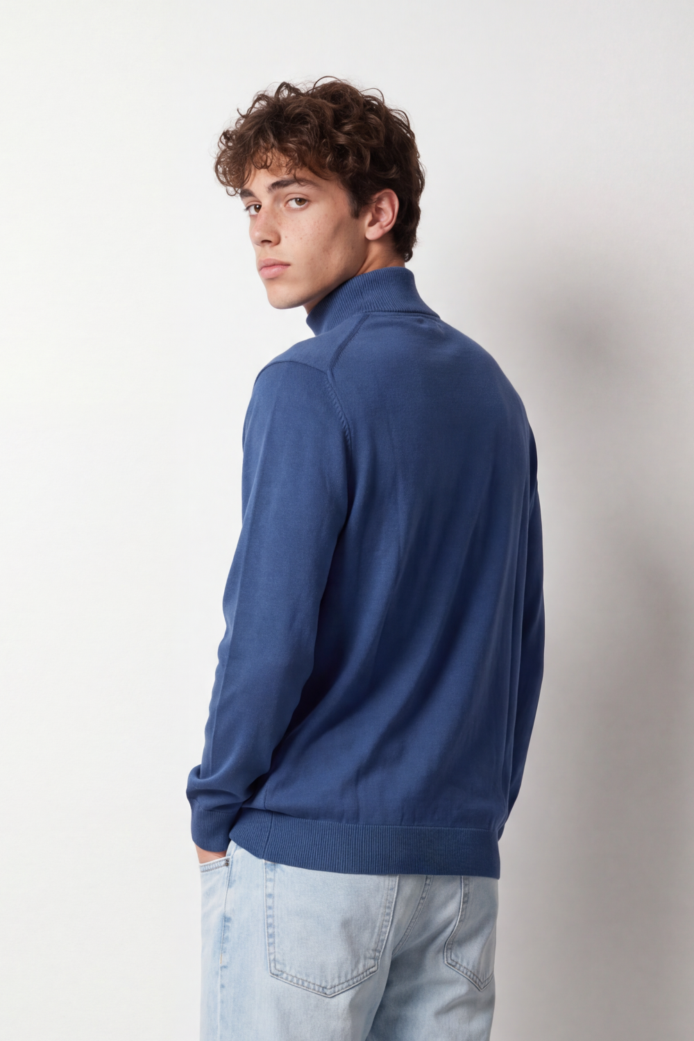Men's Tomato Store Winter Fine Knit Pullover High Collar Design