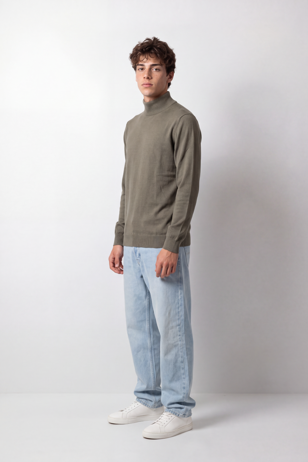Men's Tomato Store Winter Fine Knit Pullover High Collar Design