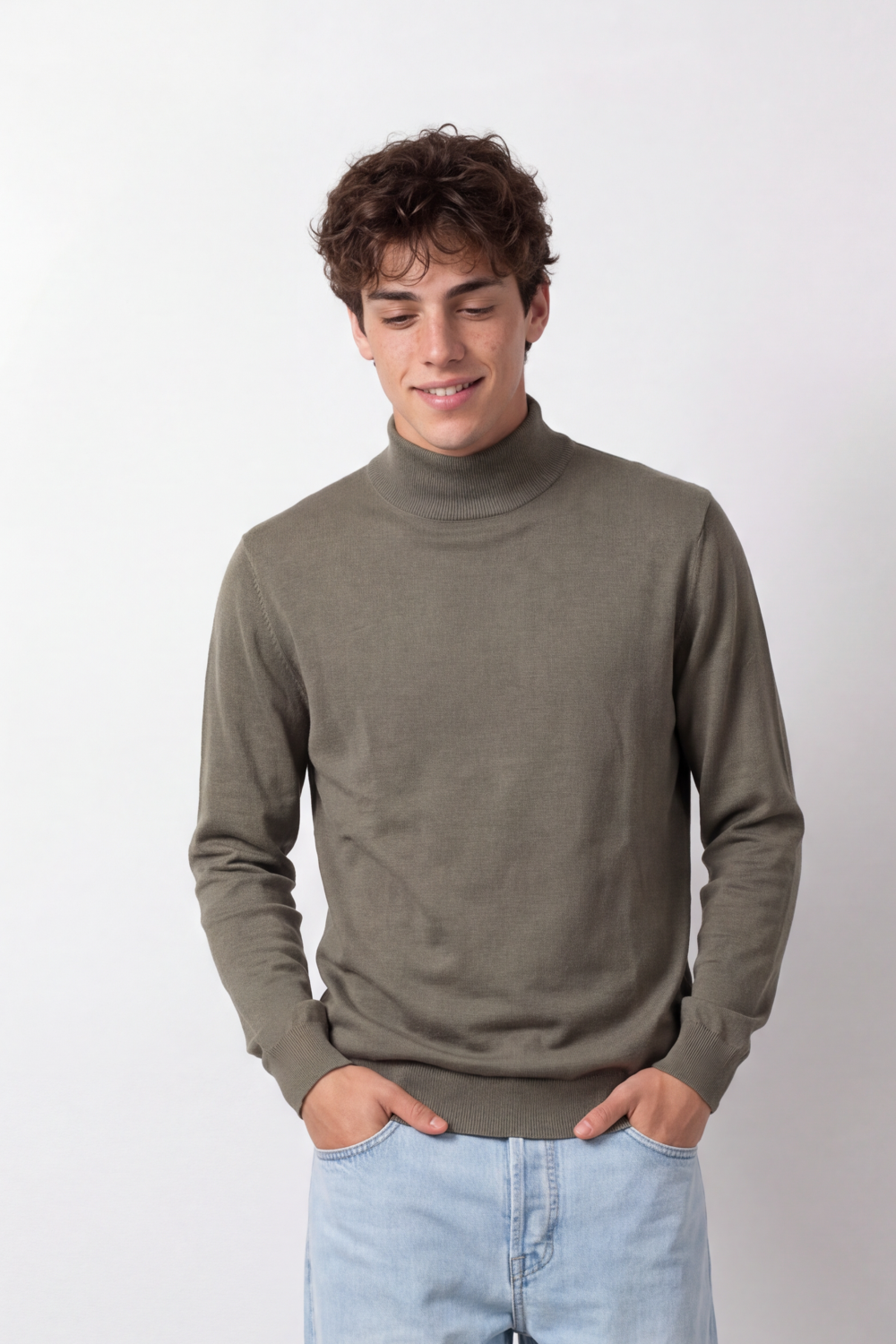 Men's Tomato Store Winter Fine Knit Pullover High Collar Design