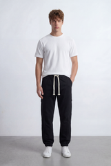 Men’s Tomato Store Modern Sarouel Jogger Elastic Drawstring Waist Streamlined Panel Seam Detail
