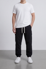 Men’s Tomato Store Modern Sarouel Jogger Elastic Drawstring Waist Streamlined Panel Seam Detail