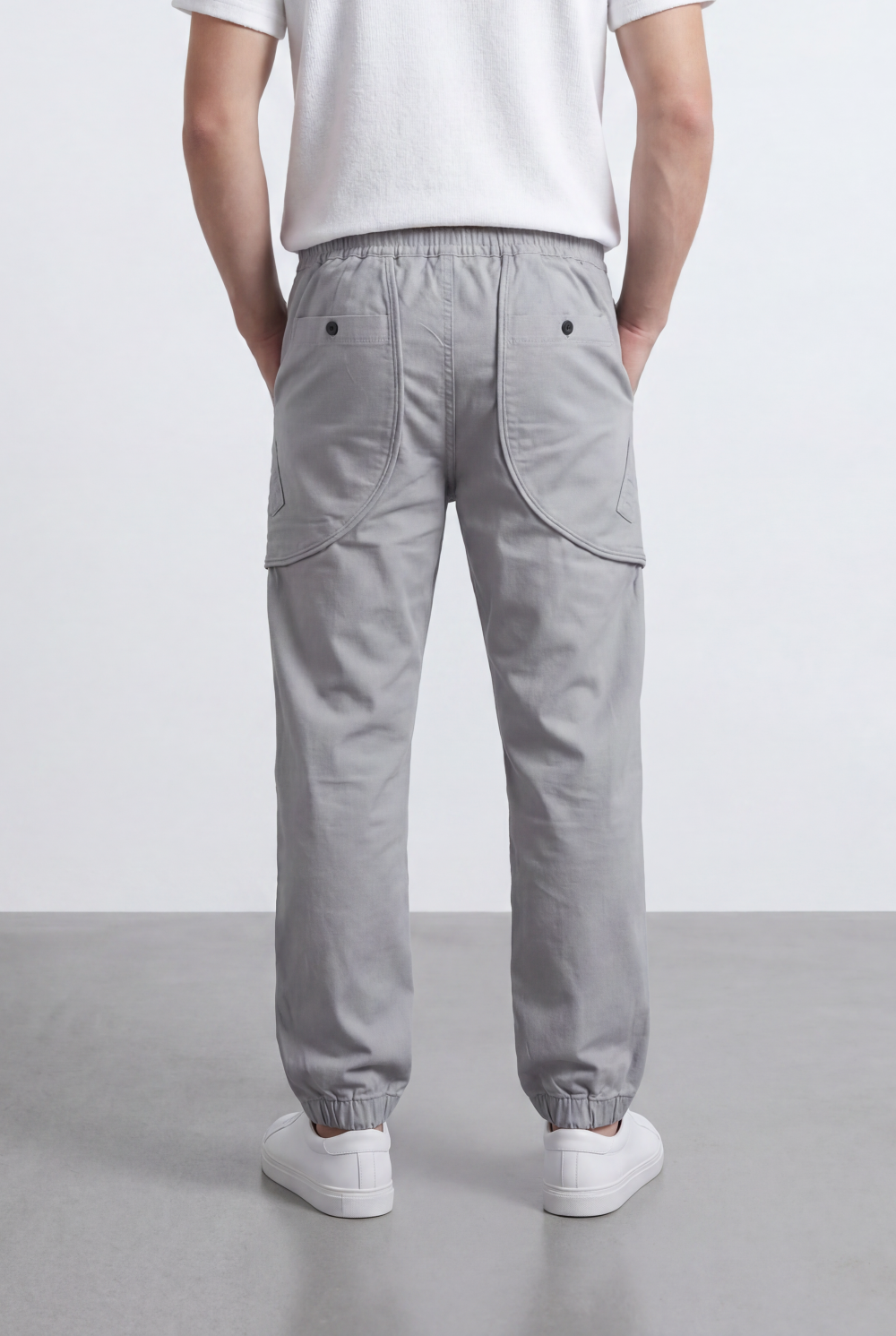 Men’s Tomato Store Modern Sarouel Jogger Elastic Drawstring Waist Streamlined Panel Seam Detail
