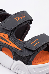 Boy's Tomato Store Turbo Strap Duck Sandals Textured Grip Footbed Bold Side Speed Graphic Adjustable Logo Straps