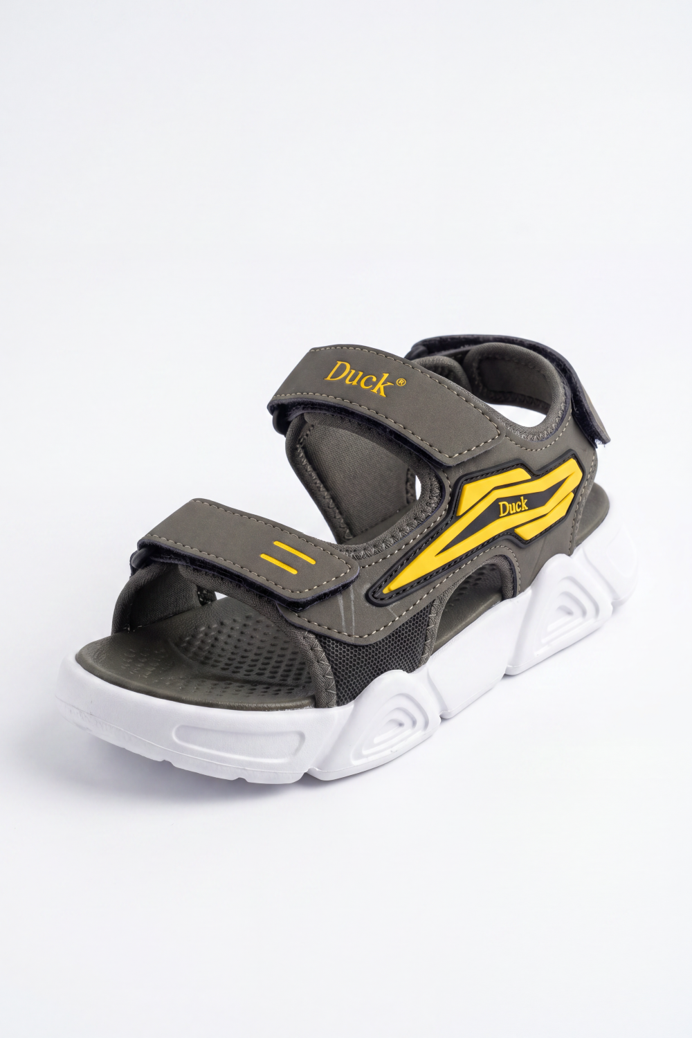 Boy's Tomato Store Turbo Strap Duck Sandals Textured Grip Footbed Bold Side Speed Graphic Adjustable Logo Straps