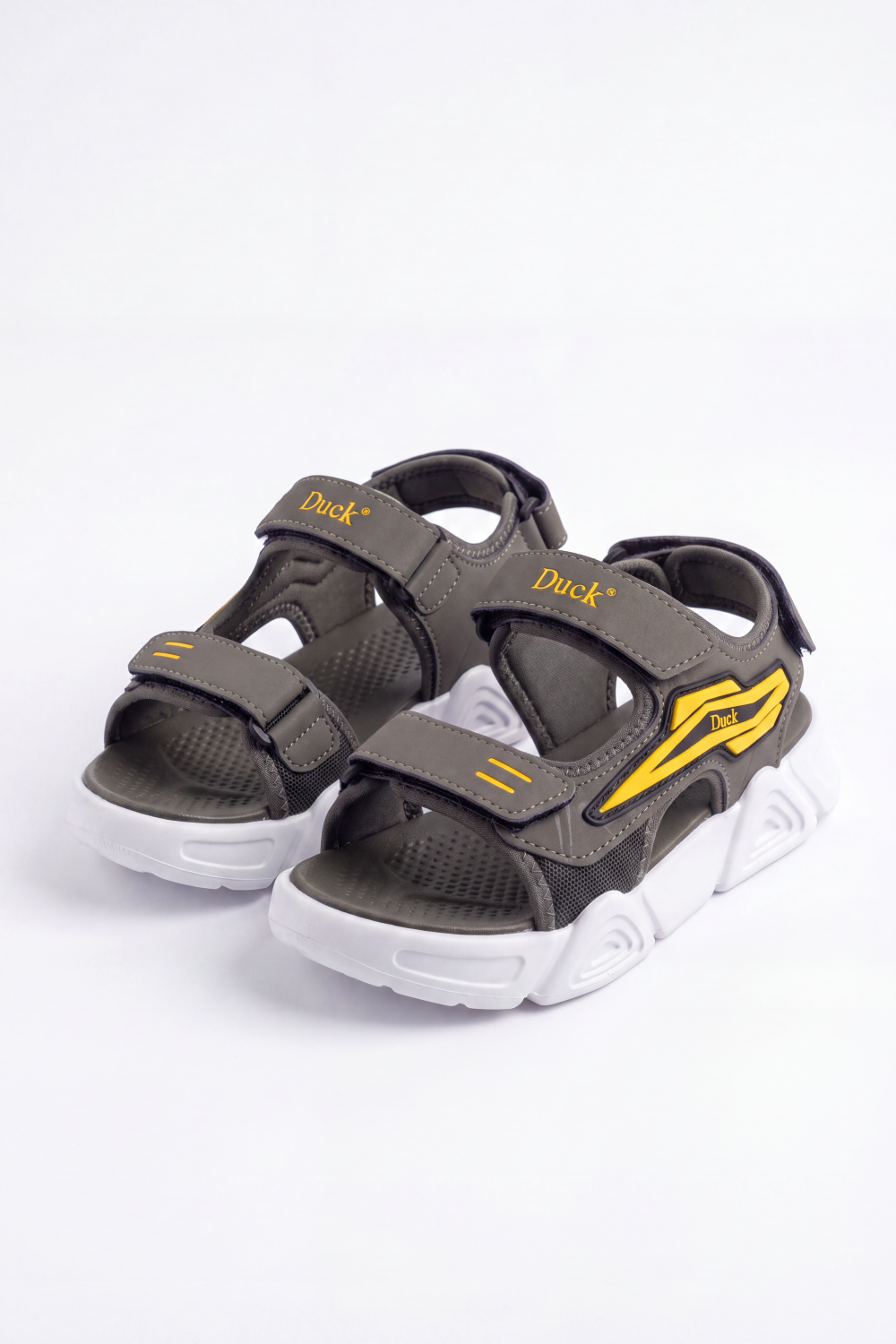 Boy's Tomato Store Turbo Strap Duck Sandals Textured Grip Footbed Bold Side Speed Graphic Adjustable Logo Straps