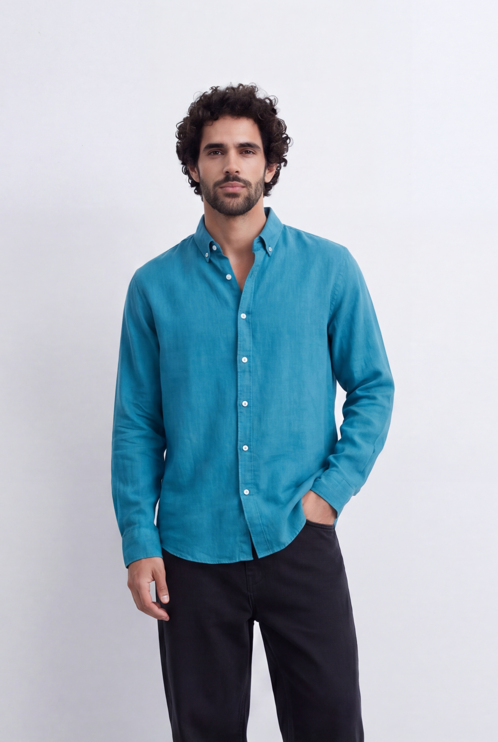 Men's Tomato Store Classic Linen Shirt Comfortable Regular Fit With A Clean Refined Look