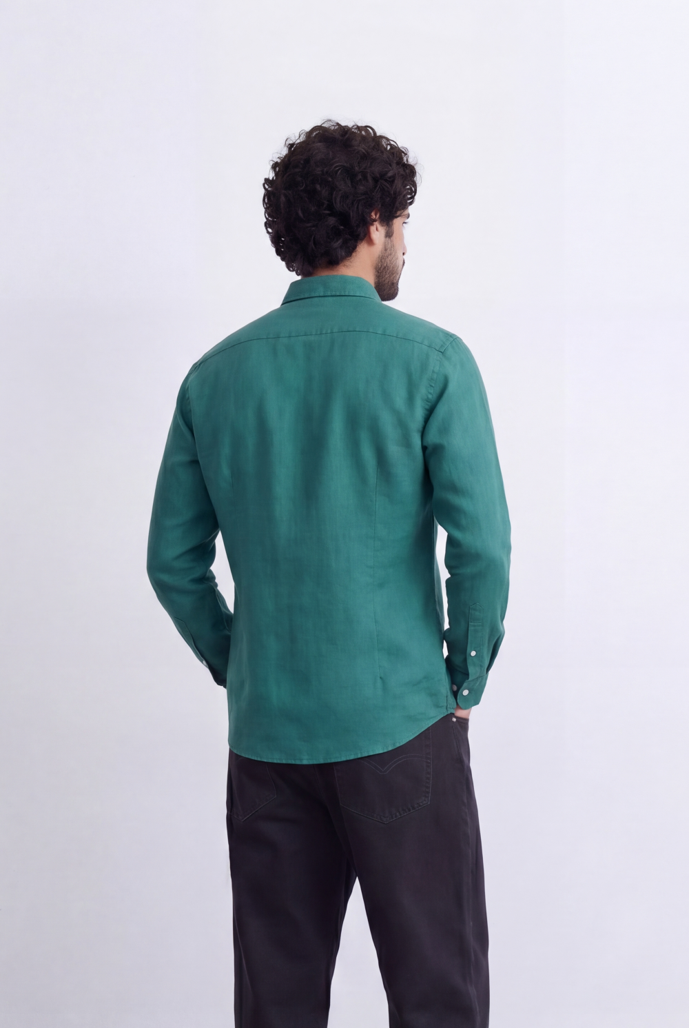 Men's Everyday Linen Tomato Stores Shirt Slim Fit Long Sleeve For A Relaxed Polished Appearance