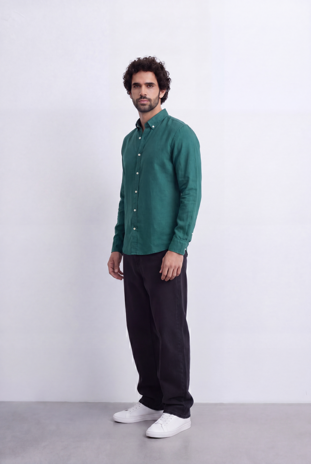 Men's Everyday Linen Tomato Stores Shirt Slim Fit Long Sleeve For A Relaxed Polished Appearance
