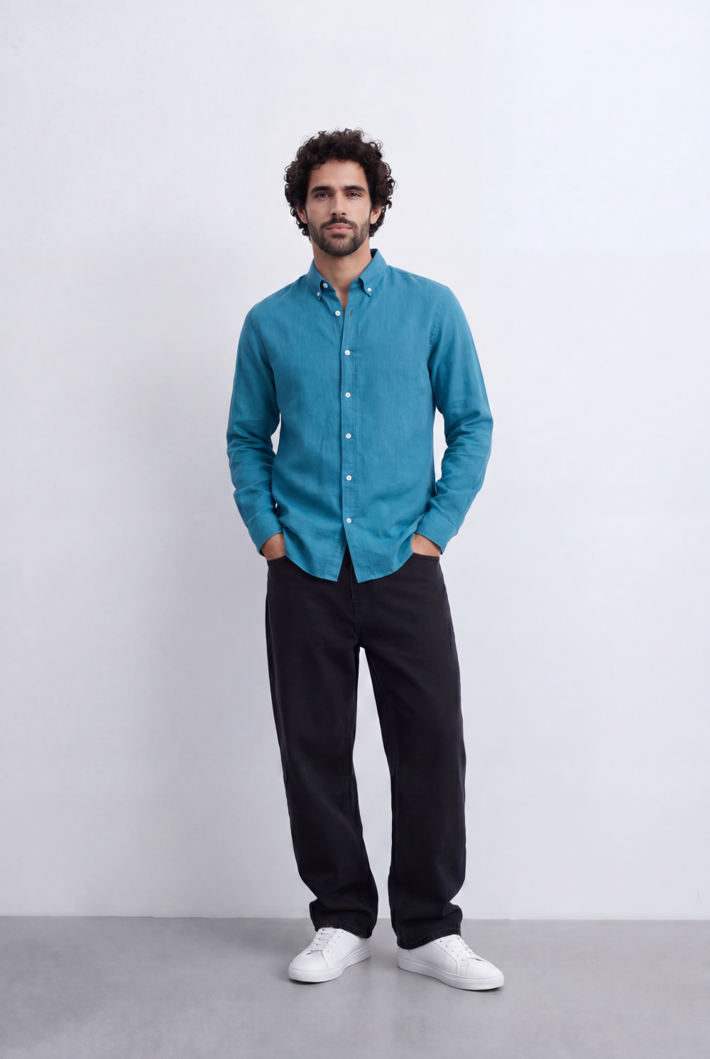 Men's Everyday Linen Tomato Stores Shirt Slim Fit Long Sleeve For A Relaxed Polished Appearance