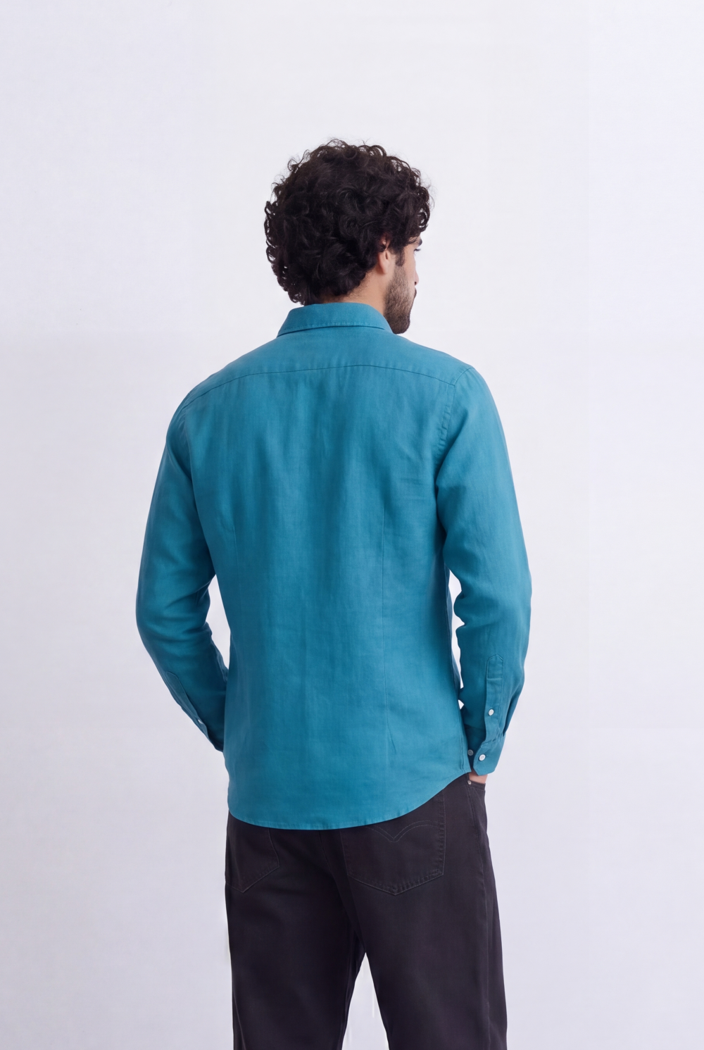 Men's Everyday Linen Tomato Stores Shirt Slim Fit Long Sleeve For A Relaxed Polished Appearance