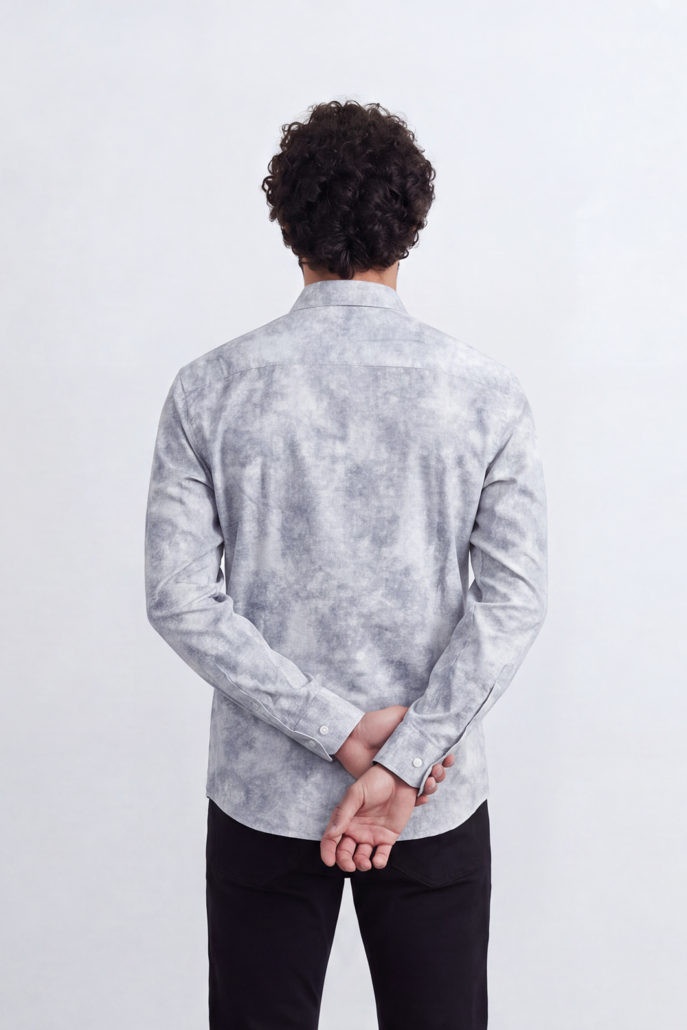 Men's Tomato Store Long Sleeve Patterned Casual Shirt With Classic Collar And Slim Fit Styling