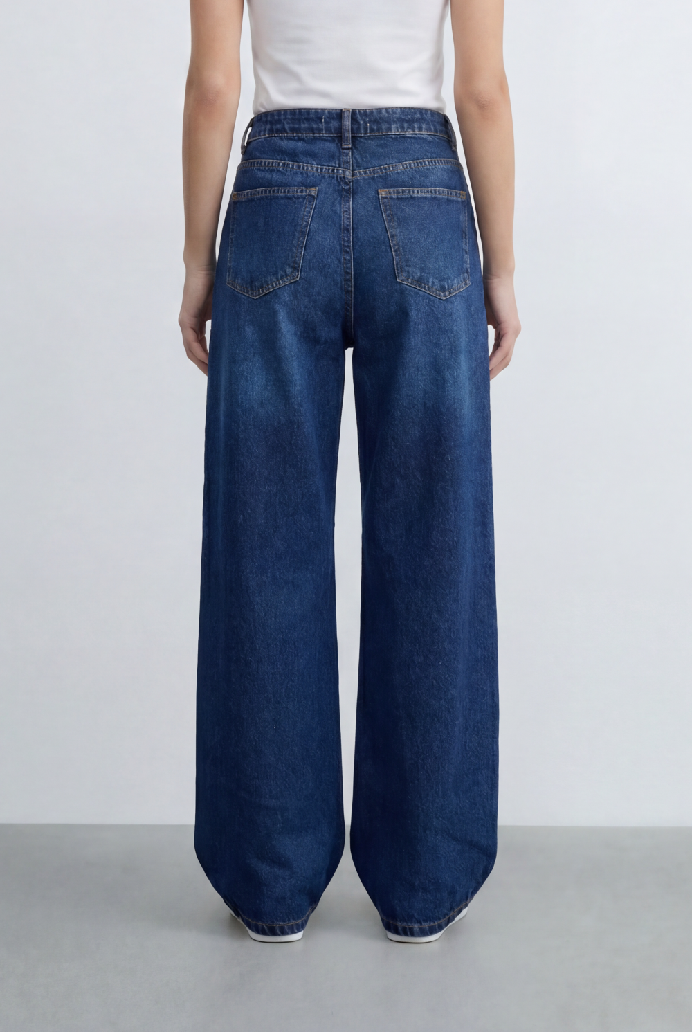 Women's Wide Leg High Waist Jeans Five Pocket Style With Zip Fly Closure Tomato Store
