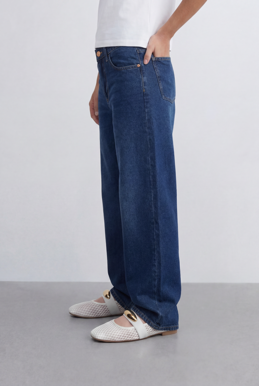 Women’s Tomato Store Relaxed Wide Leg Denim Deep Indigo Wash jeans Pants