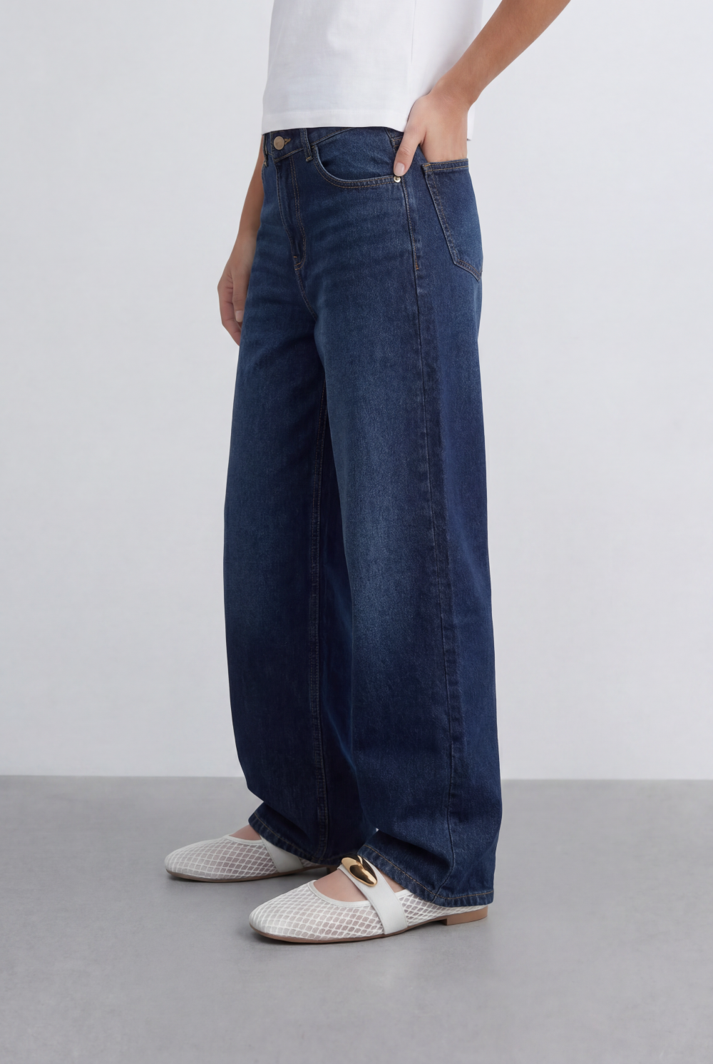 Women’s Tomato Store Relaxed Wide Leg Denim Deep Indigo Wash jeans Pants