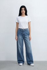 Women’s Tomato Store Straight Leg Denim Clean Washed Look Jeans Pants