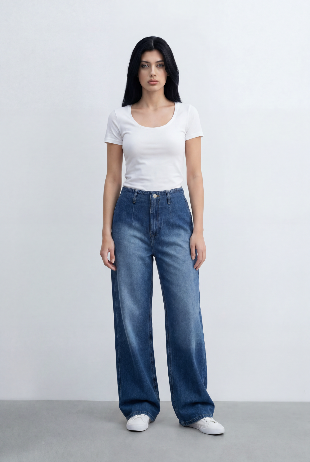 Women’s Tomato Store Straight Leg Denim Clean Washed Look Jeans Pants