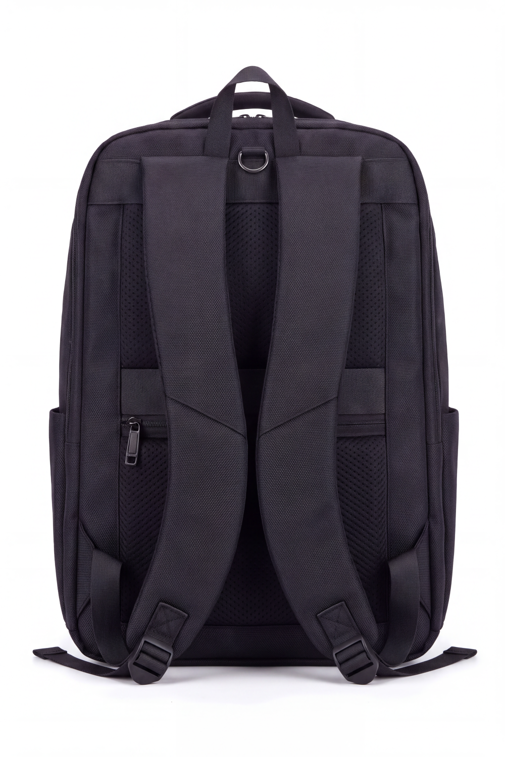 Men's Tomato Store Tech Utility Backpack Durable Woven Fabric Multi-Zip Storage Front Organizer Pockets Side Bottle