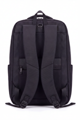 Men's Tomato Store Tech Utility Backpack Durable Woven Fabric Multi-Zip Storage Front Organizer Pockets Side Bottle