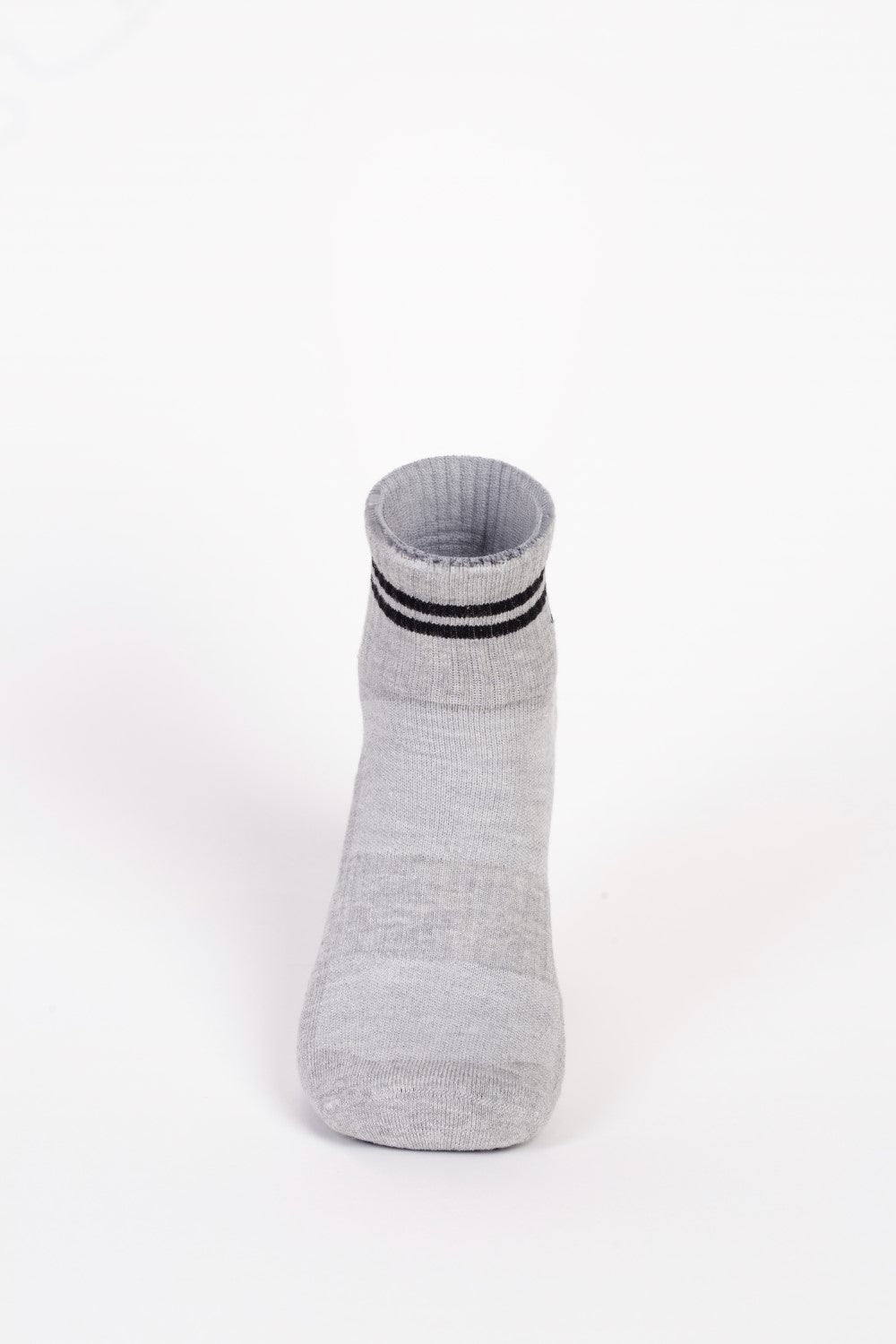 Men's Embroidered Logo With Unique Stripe on Ankle Soft Breathable Fabric All-Day Comfort Crew Socks