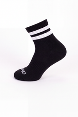 Men's Tomato Store Ribbed Crew Socks Contrast Double Stripe Detail Tomato Logo