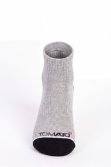 Men's Tomato Store Ribbed Ankle Socks Contrast Heel And Toe Panels Stripe Detail