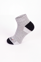 Men's Tomato Store Ribbed Ankle Socks Contrast Heel And Toe Panels Stripe Detail