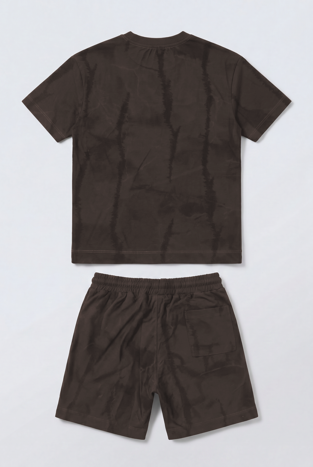 Boy's Tomato Store Summer Outfit Set Tie Dye Style Elastic Waist Draw Cord Detail