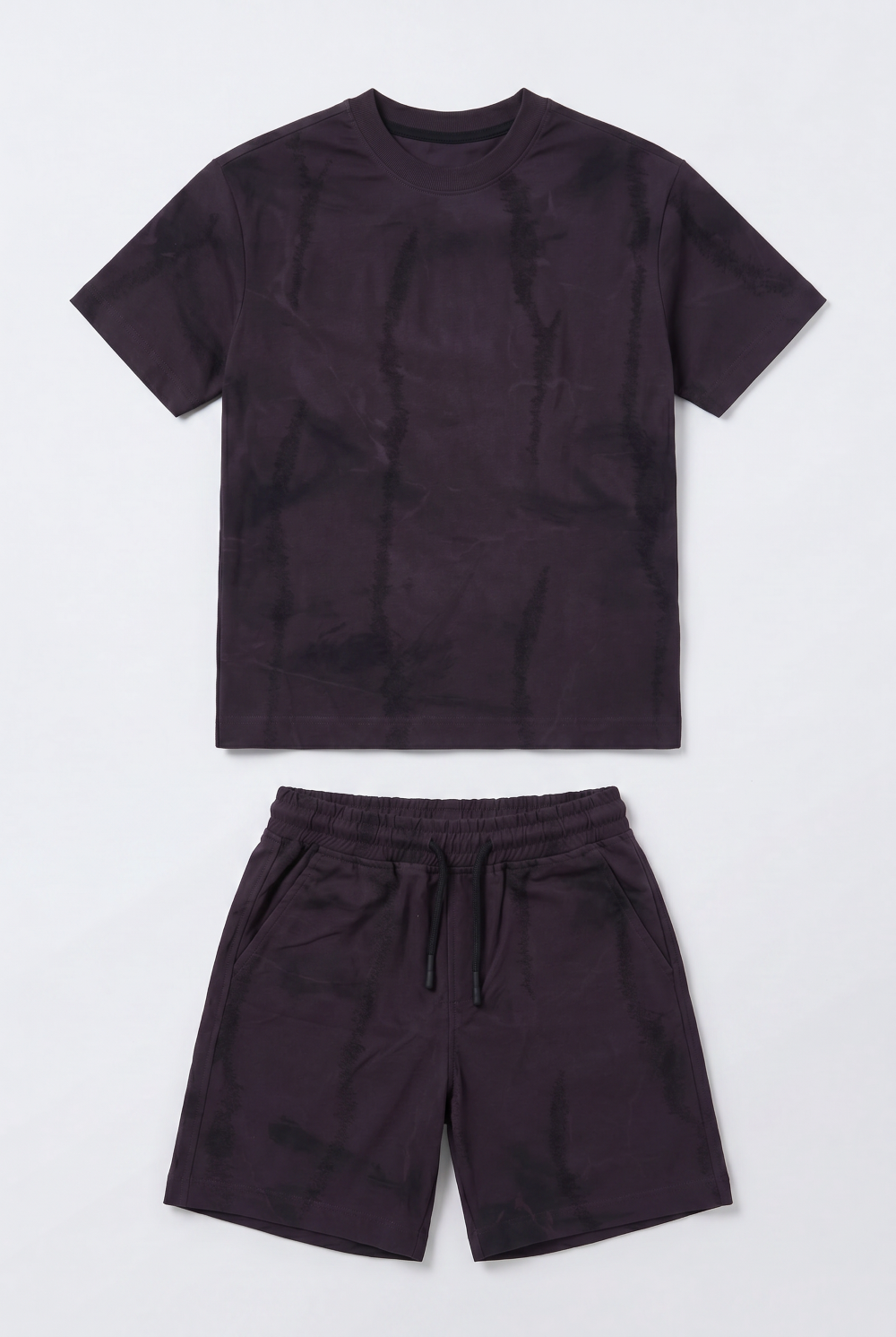 Boy's Tomato Store Summer Outfit Set Tie Dye Style Elastic Waist Draw Cord Detail