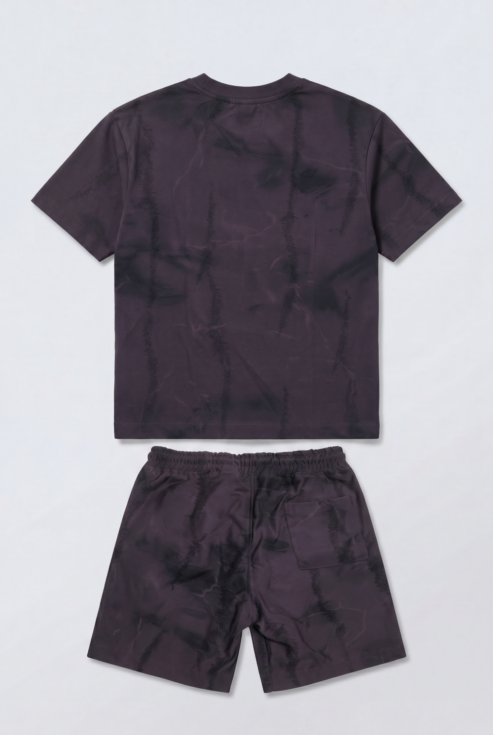 Boy's Tomato Store Summer Outfit Set Tie Dye Style Elastic Waist Draw Cord Detail