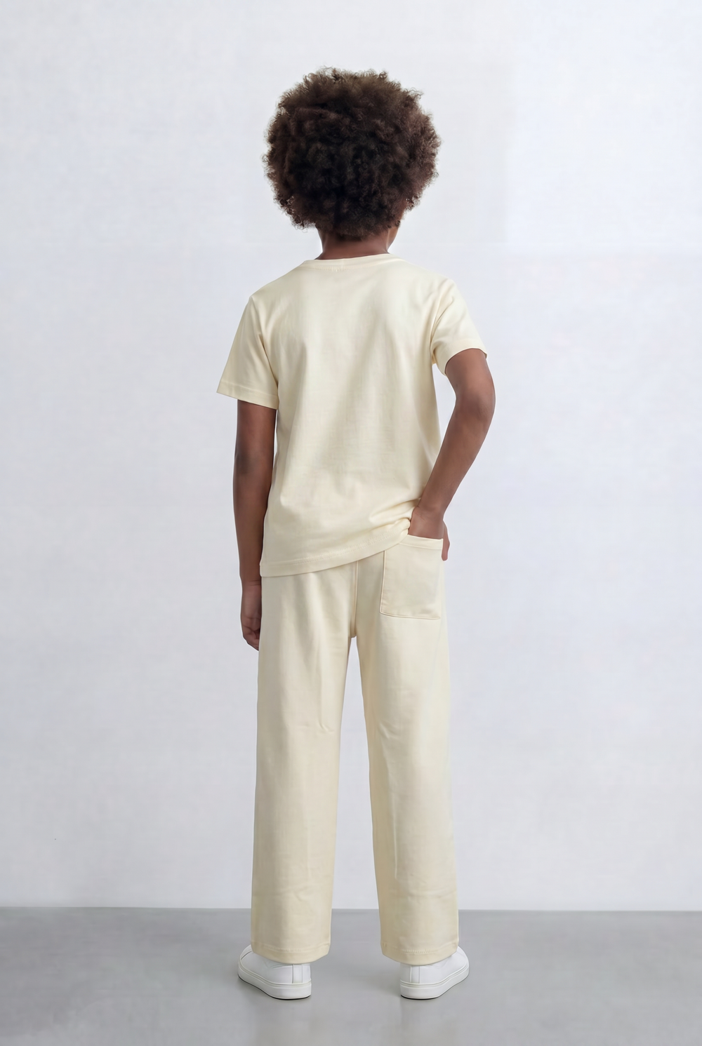Boy's Tomato Store Matching Lounge Set Minimal Typography Print Slim Fit Outfit