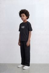 Boy's Tomato Store Monochrome Co-Ord Set Bold Front Graphic Slim Fit Outfit