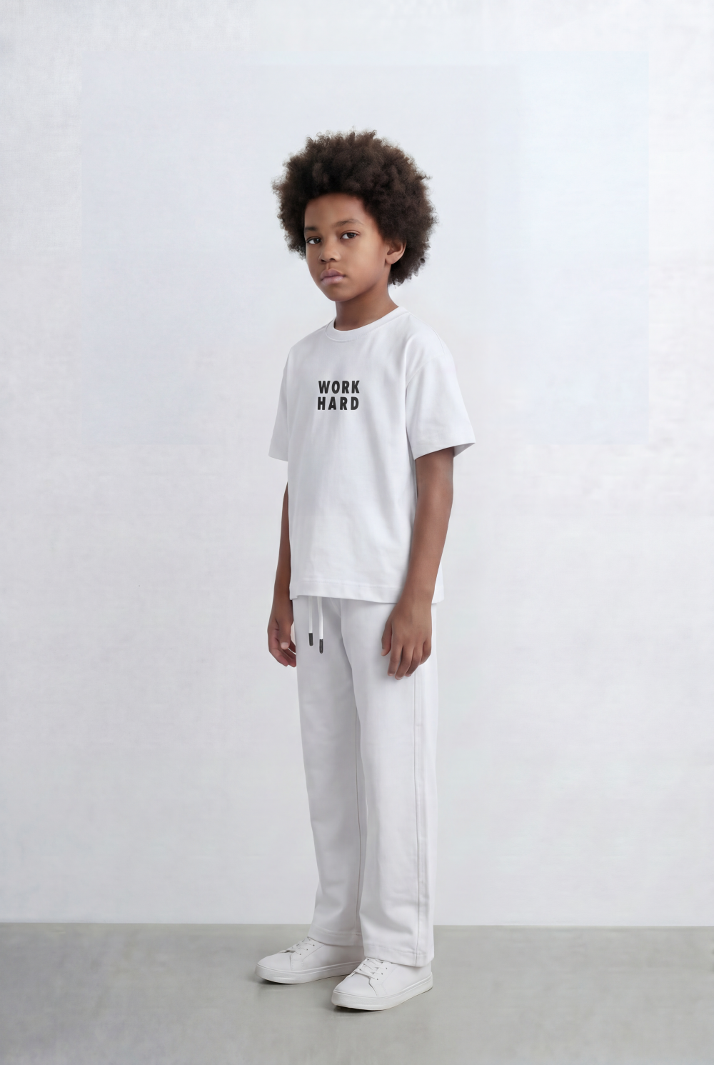 Boy's Tomato Store Minimal Co-Ord Set Motivational Front Typography Print Slim Fit Outfit