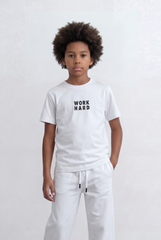 Boy's Tomato Store Minimal Co-Ord Set Motivational Front Typography Print Slim Fit Outfit