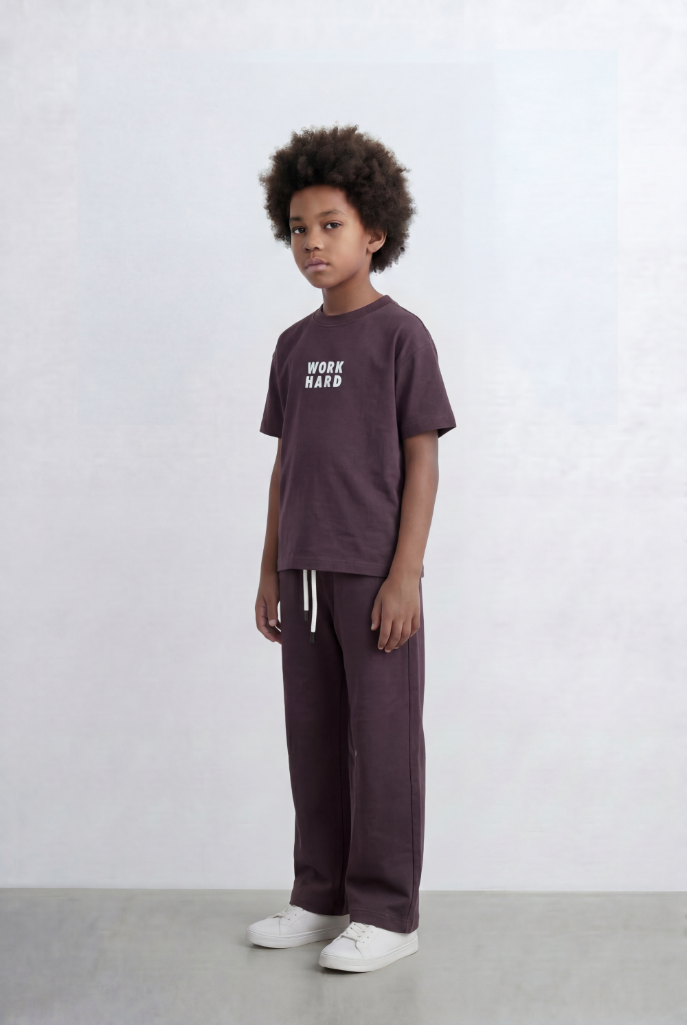 Boy's Tomato Store Minimal Co-Ord Set Motivational Front Typography Print Slim Fit Outfit