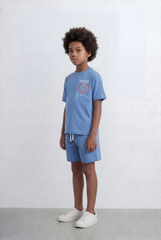 Boy's Tomato Store Smile Graphic Set Matching Slim Fit Outfit